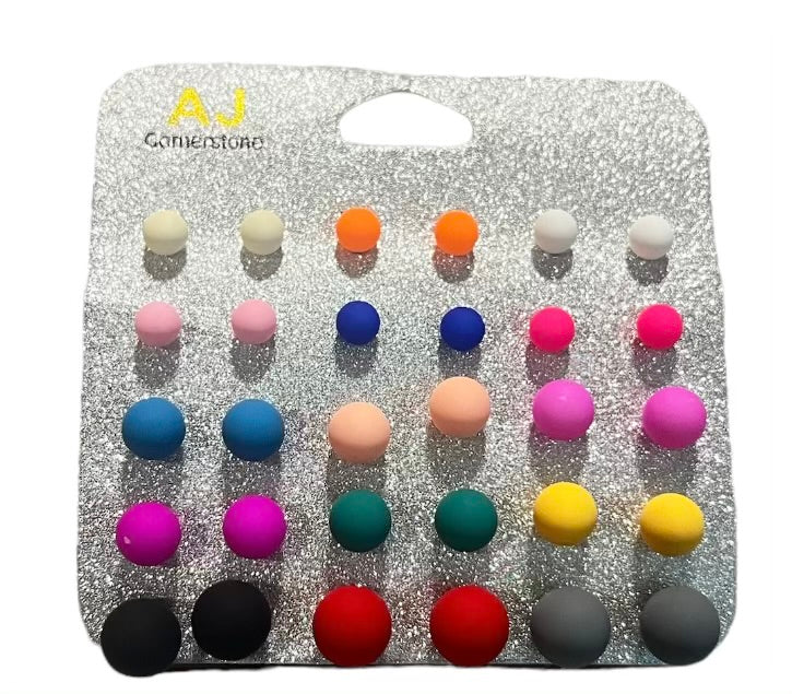 Colorful Balls Stud Earrings