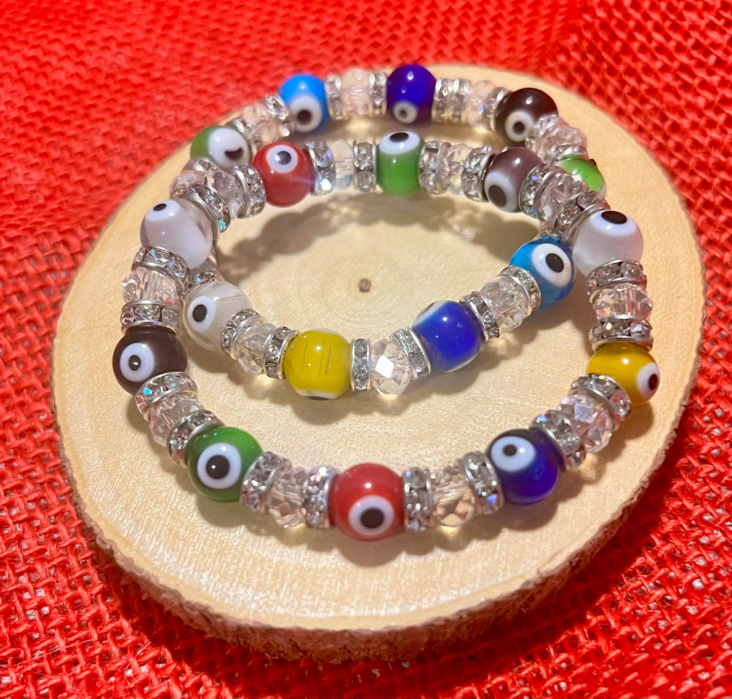 Colorful Evil Eyes Bracelet
