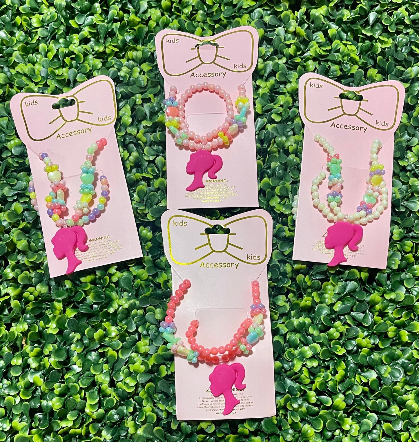 Barbie Beaded Necklace & Bracelet