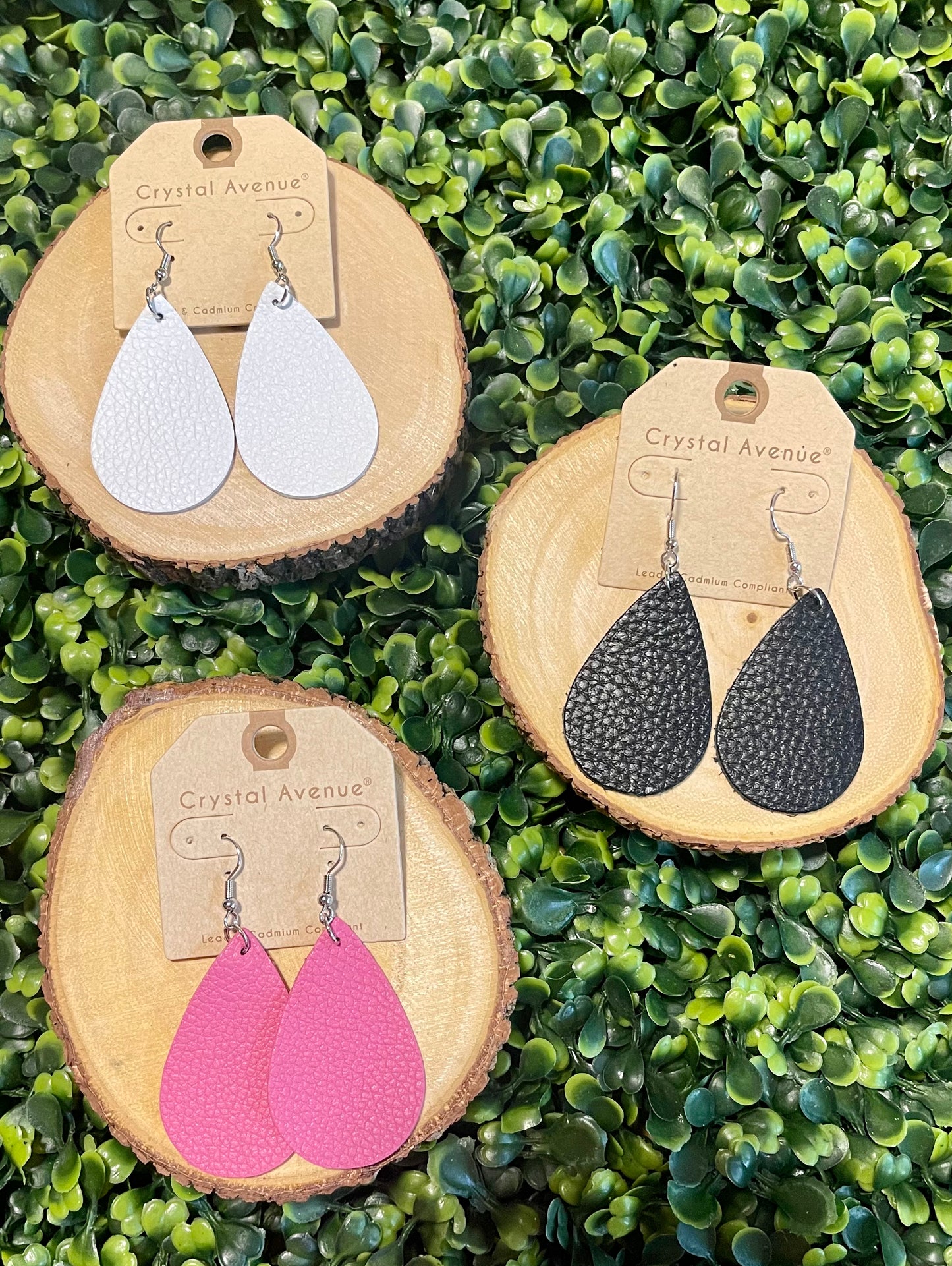 Leather earring