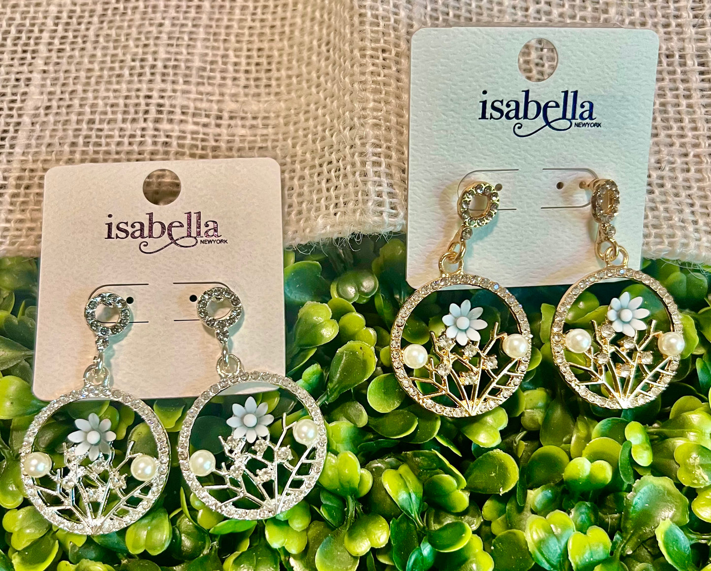 Flower Rhinestones Earrings