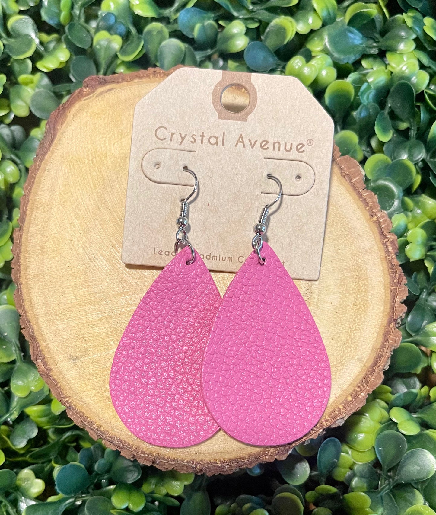 Leather earring