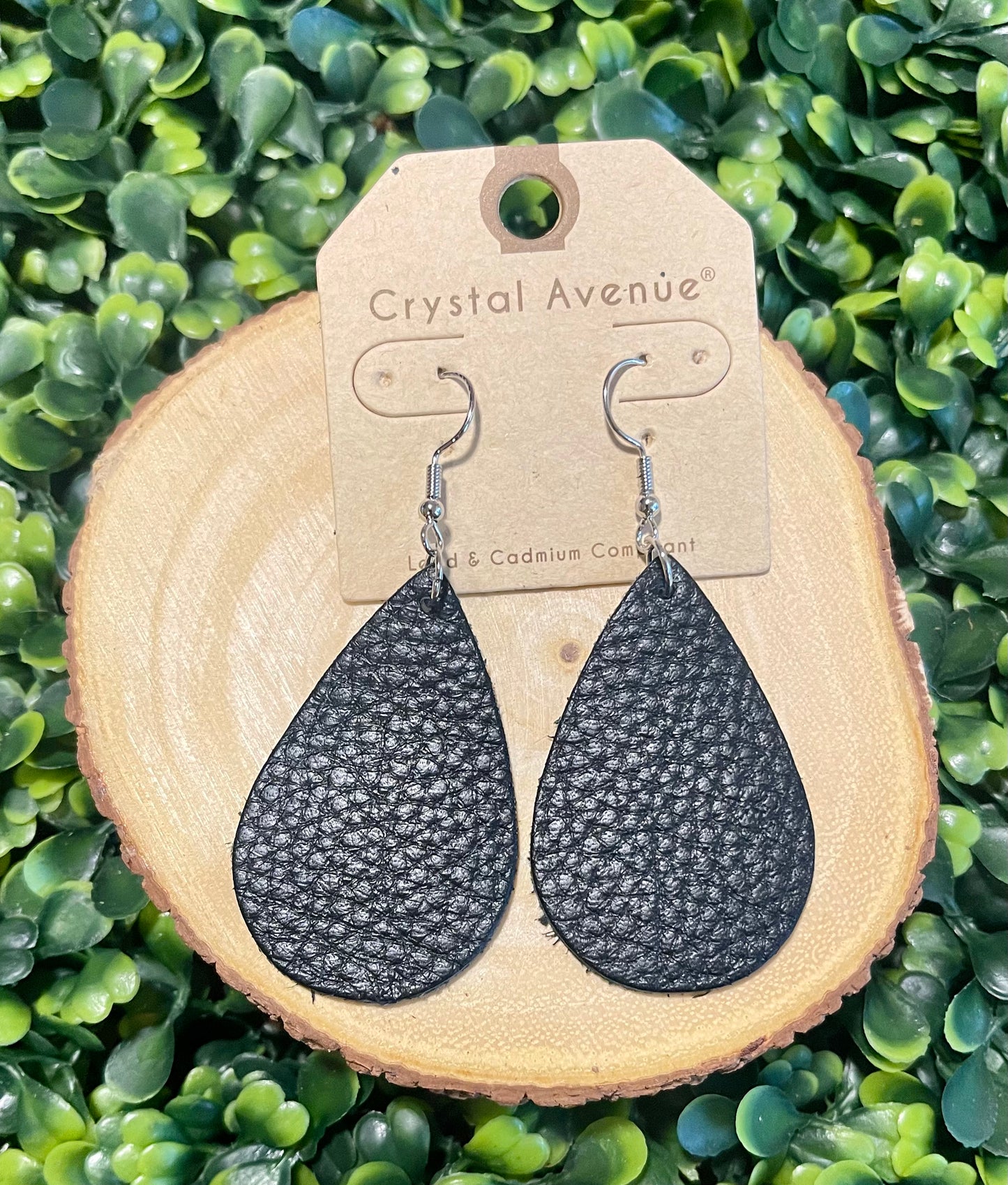 Leather earring