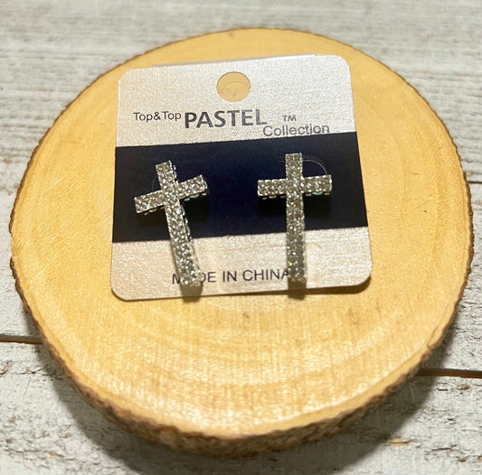 Shiny Cross Earrings